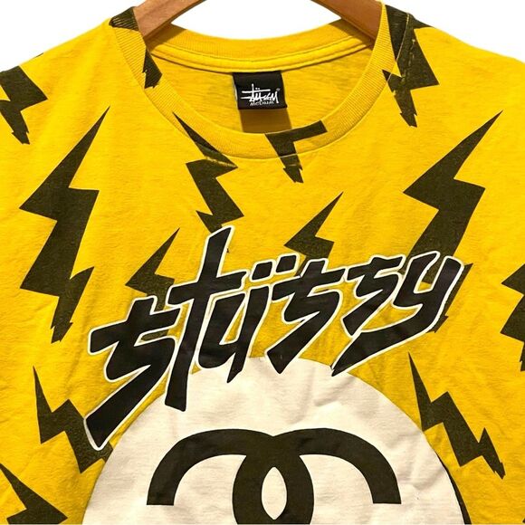 Vintage Stussy All Over Print Short Sleeve T-Shirt Men’s Sz M - Picture 3 of 5